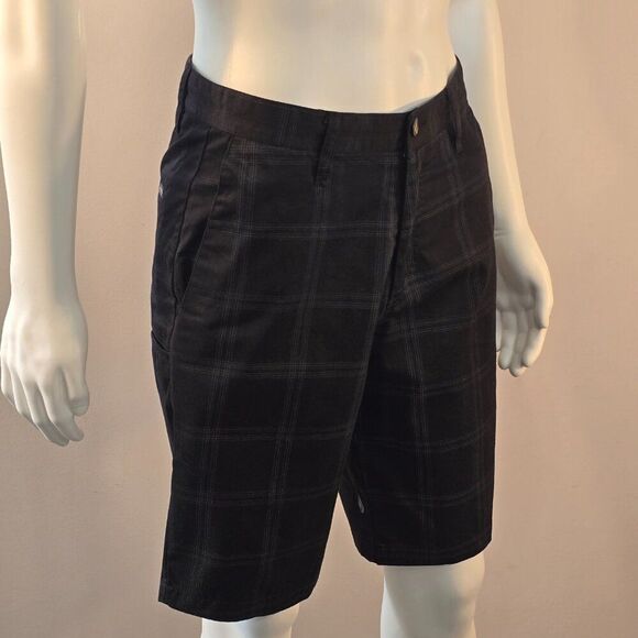 VOLCOM Frickin Plaid Short Mens Size 31 Black Gray - Picture 2 of 11